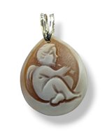 Pendant Mandile 1922 Woman Cammei  in Silver Conchiglia 2MCICM84